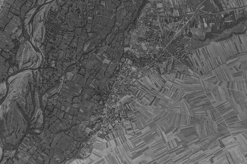 Ortofoto de 1956-1957 del núcleo de Carracedelo