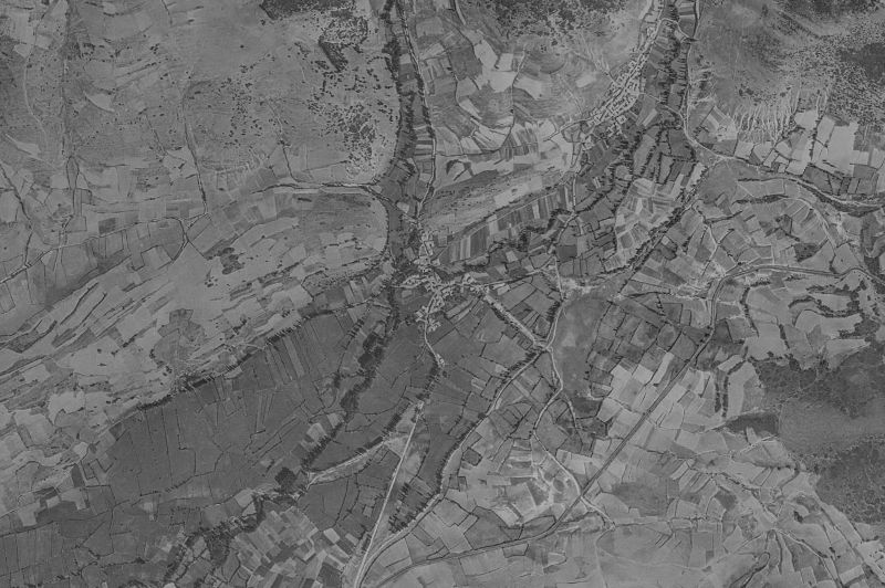 Ortofoto de 1956-1957 del núcleo de Carrocera
