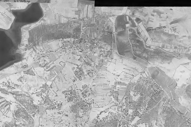 Ortofoto de 1956-1957 del núcleo de Carucedo