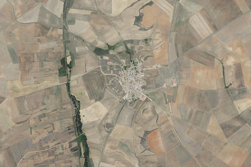 Ortofoto actual del núcleo de Castilfalé