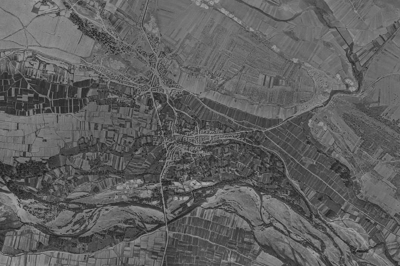 Ortofoto de 1956-1957 del núcleo de Castrocalbón