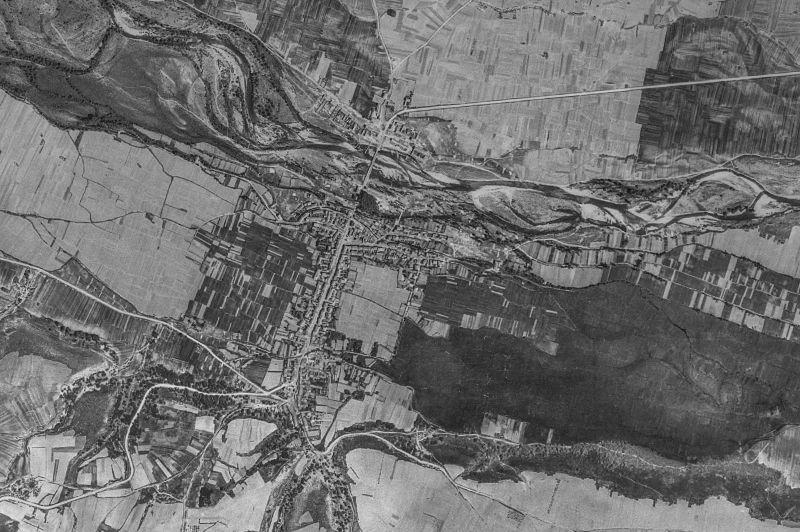Ortofoto de 1956-1957 del núcleo de Castrocontrigo