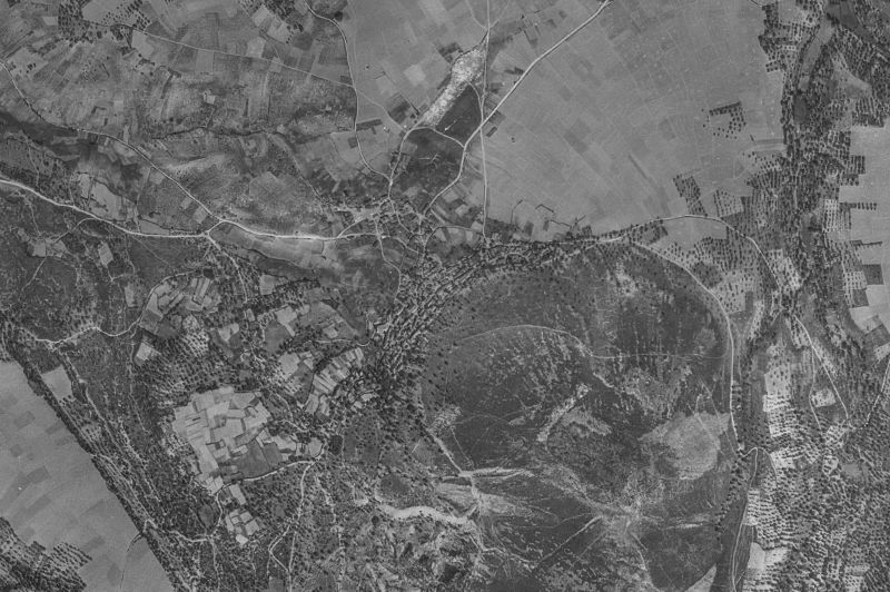 Ortofoto de 1956-1957 del núcleo de Castropodame