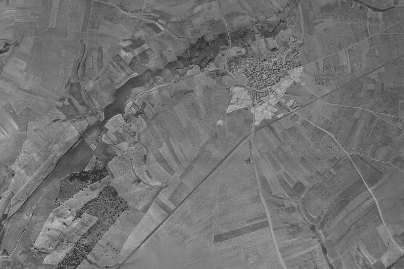 Ortofoto de 1956-1957 del núcleo de Castrotierra de Valmadrigal