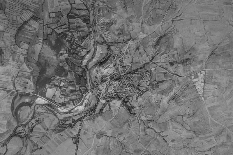 Ortofoto de 1956-1957 del núcleo de Cea
