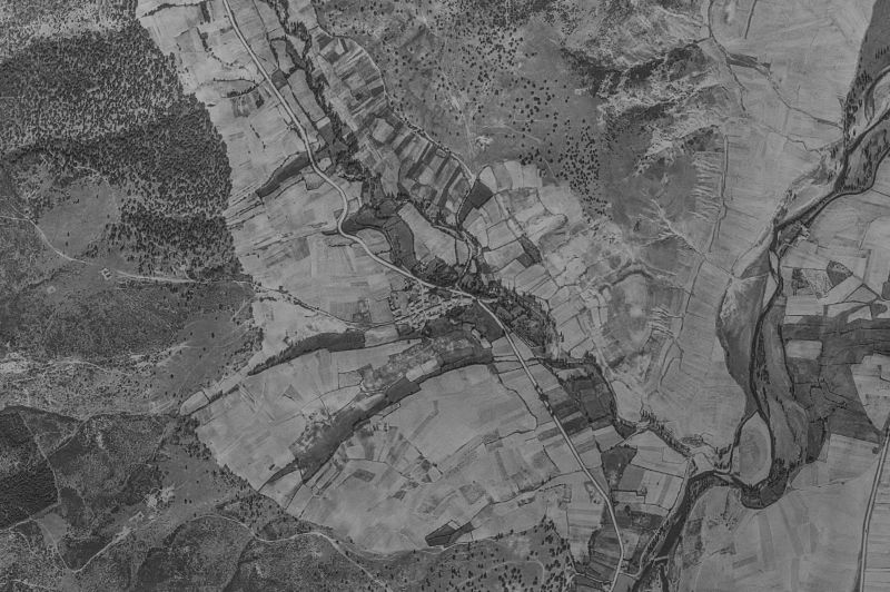 Ortofoto de 1956-1957 del núcleo de Cebanico
