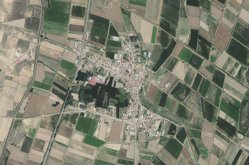 Ortofoto actual del núcleo de Cimanes de la Vega