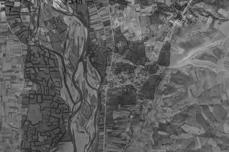 Ortofoto de 1956-1957 del núcleo de Cimanes del Tejar