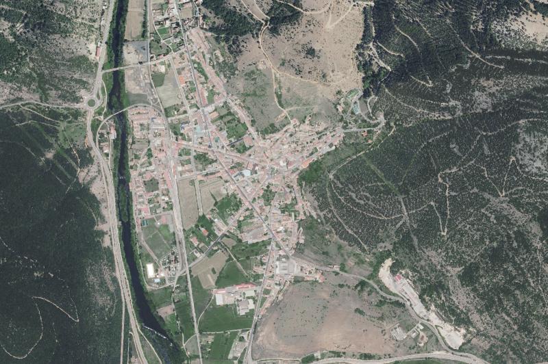 Ortofoto actual del núcleo de Cistierna
