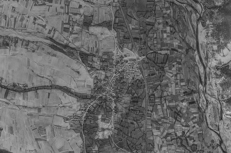 Ortofoto de 1956-1957 del núcleo de Cuadros
