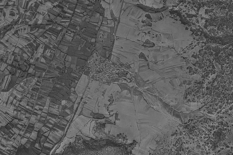 Ortofoto de 1956-1957 del núcleo de Cubillas de Rueda
