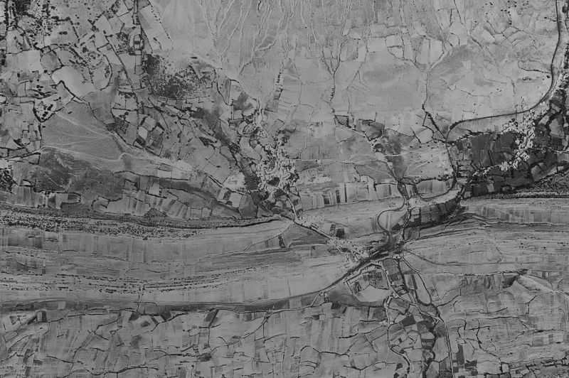 Ortofoto de 1956-1957 del núcleo de La Ercina