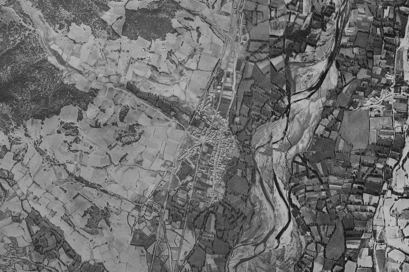 Ortofoto de 1956-1957 del núcleo de Garrafe de Torío