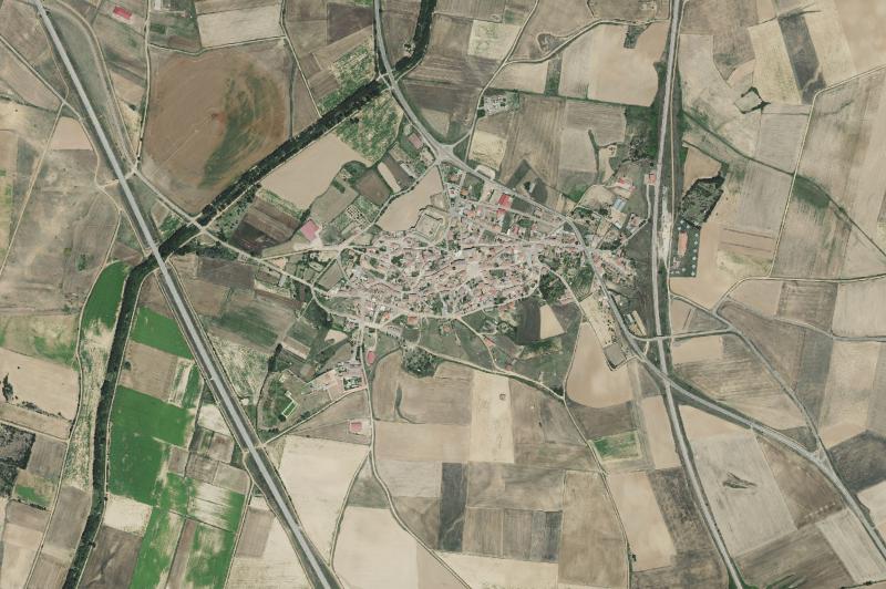 Ortofoto actual del núcleo de Grajal de Campos