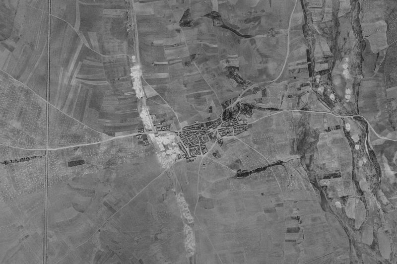 Ortofoto de 1956-1957 del núcleo de Izagre