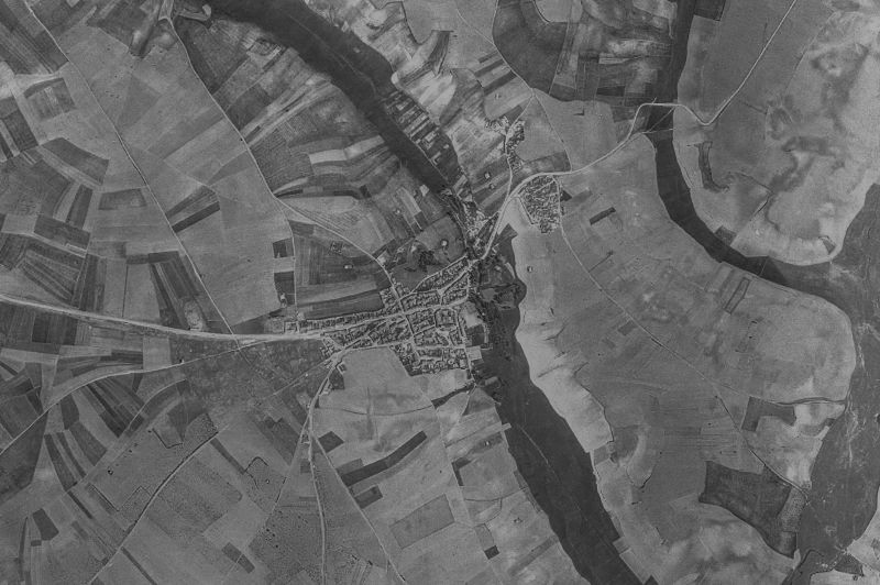 Ortofoto de 1956-1957 del núcleo de Joarilla de las Matas