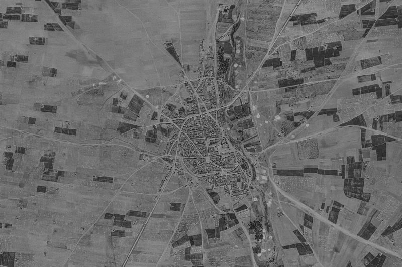 Ortofoto de 1956-1957 del núcleo de Laguna de Negrillos