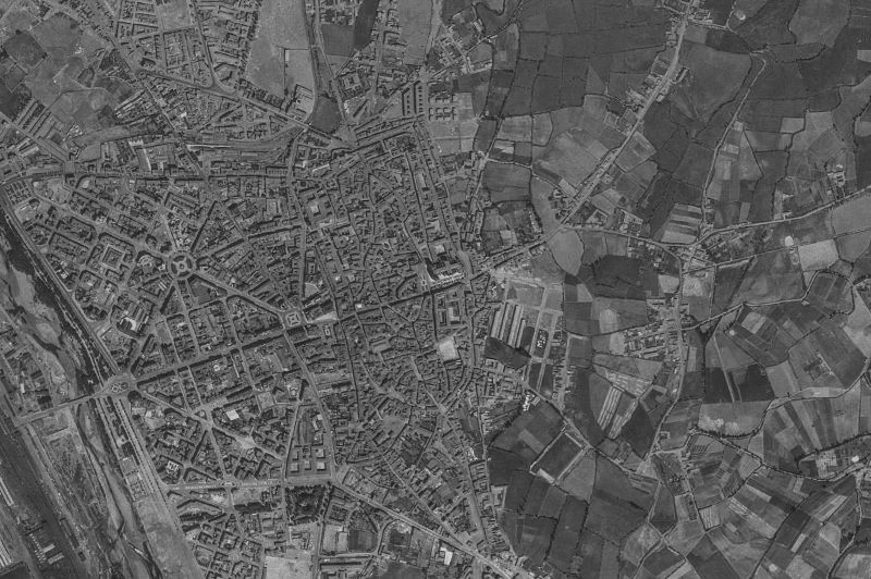 Ortofoto de 1956-1957 del núcleo de León