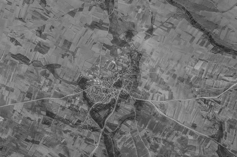 Ortofoto de 1956-1957 del núcleo de Luyego