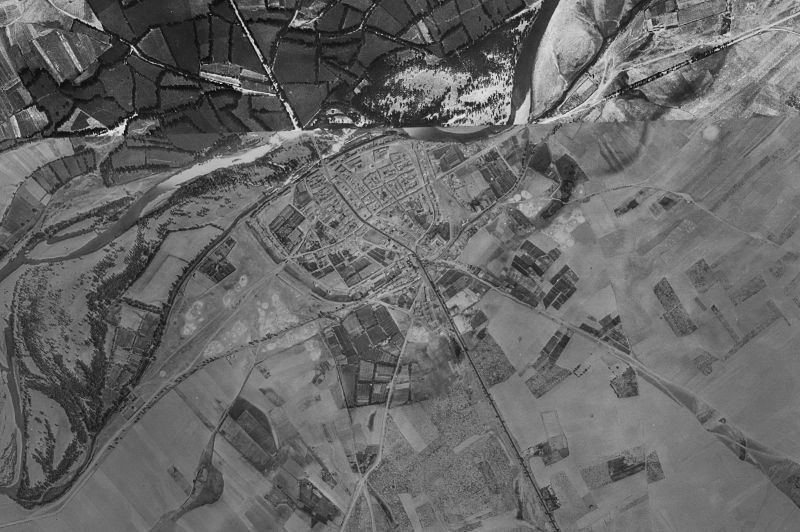 Ortofoto de 1956-1957 del núcleo de Mansilla de las Mulas