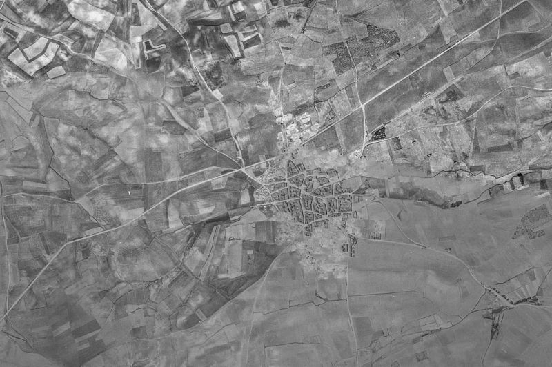 Ortofoto de 1956-1957 del núcleo de Matadeón de los Oteros