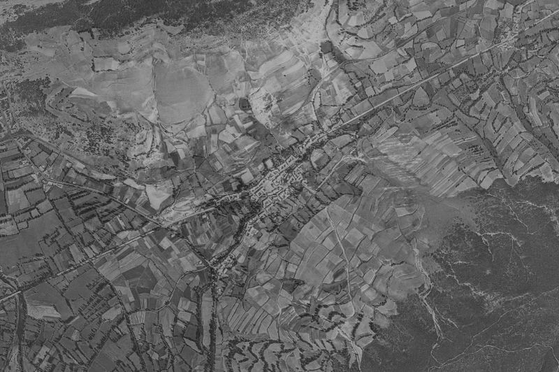 Ortofoto de 1956-1957 del núcleo de Matallana de Torío