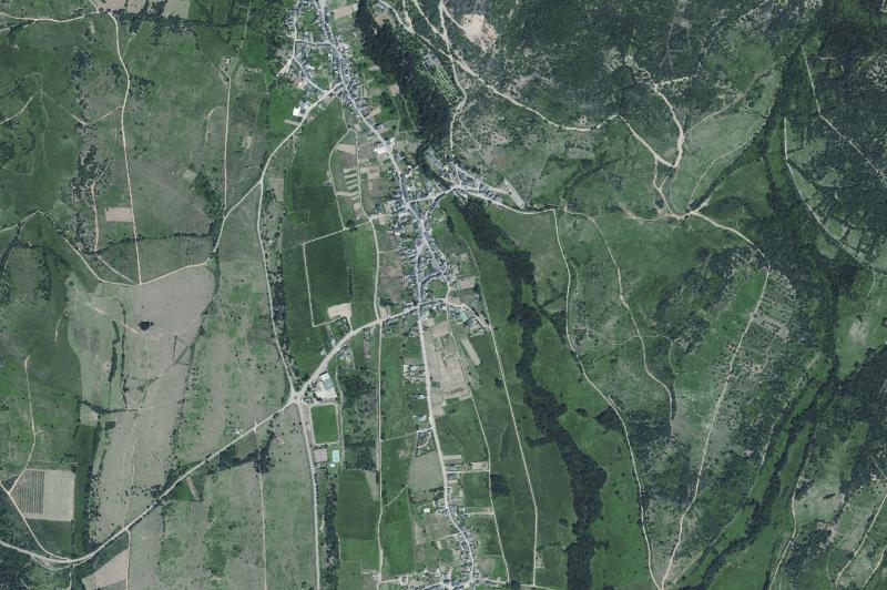 Ortofoto actual del núcleo de Noceda del Bierzo