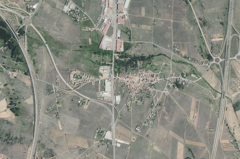 Ortofoto actual del núcleo de Onzonilla
