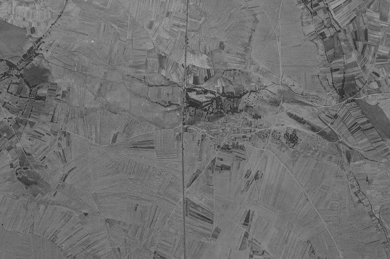 Ortofoto de 1956-1957 del núcleo de Onzonilla