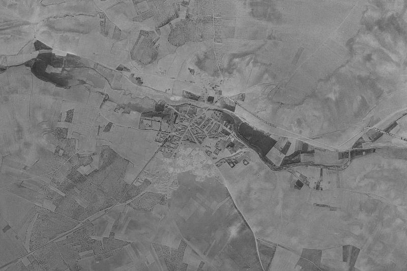Ortofoto de 1956-1957 del núcleo de Pajares de los Oteros