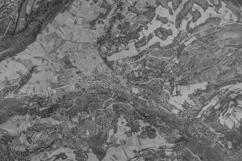 Ortofoto de 1956-1957 del núcleo de Páramo del Sil