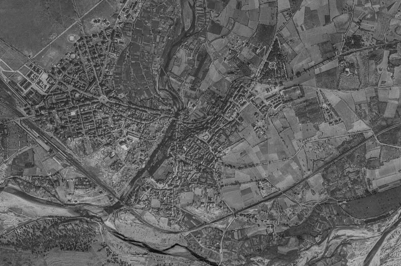 Ortofoto de 1956-1957 del núcleo de Ponferrada