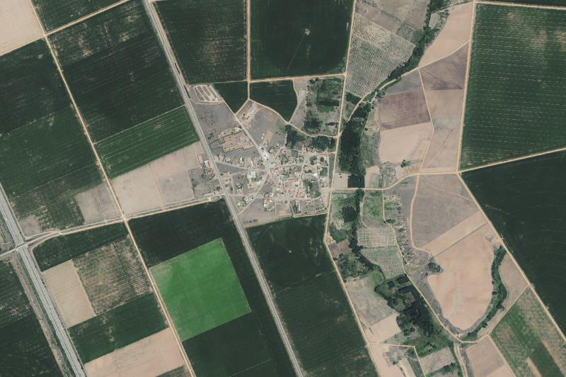 Ortofoto actual del núcleo de Pozuelo del Páramo
