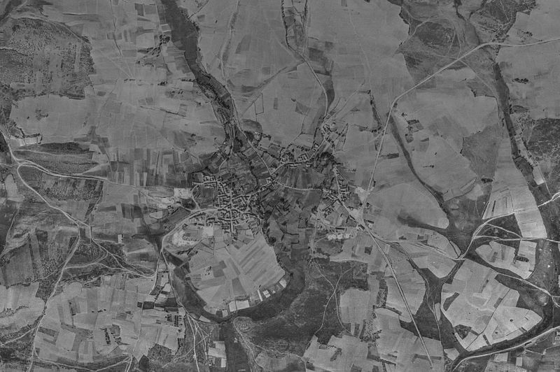 Ortofoto de 1956-1957 del núcleo de Quintana del Castillo