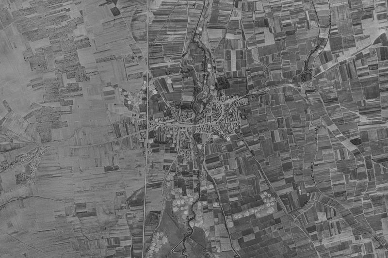 Ortofoto de 1956-1957 del núcleo de Quintana del Marco