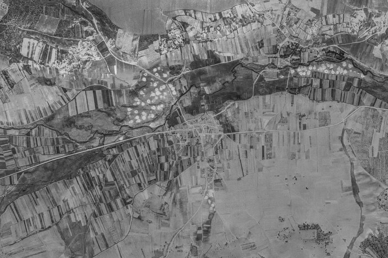 Ortofoto de 1956-1957 del núcleo de Quintana y Congosto