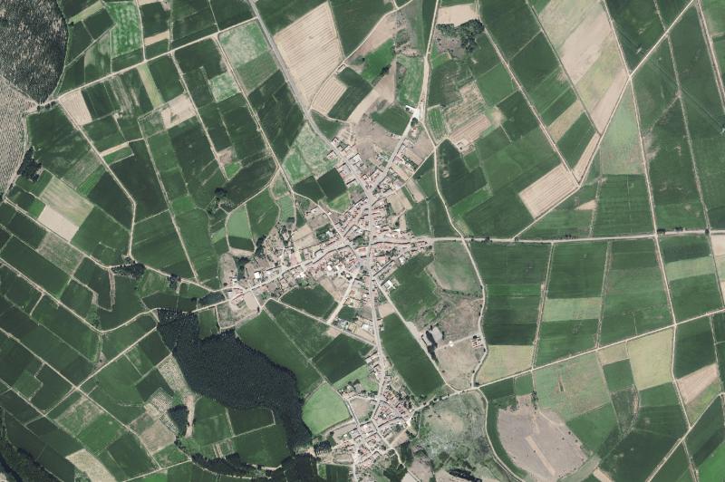 Ortofoto actual del núcleo de Regueras de Arriba