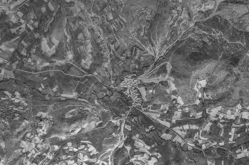 Ortofoto de 1956-1957 del núcleo de Reyero