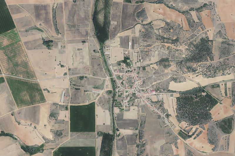 Ortofoto actual del núcleo de San Adrián del Valle