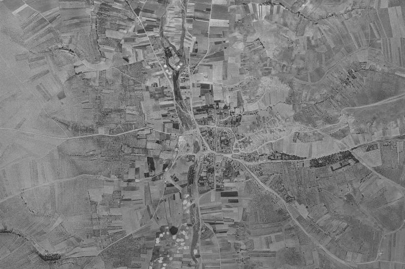 Ortofoto de 1956-1957 del núcleo de San Adrián del Valle
