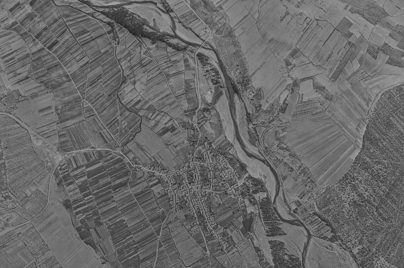 Ortofoto de 1956-1957 del núcleo de San Esteban de Nogales