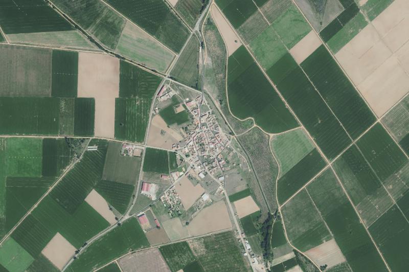 Ortofoto actual del núcleo de San Pedro Bercianos