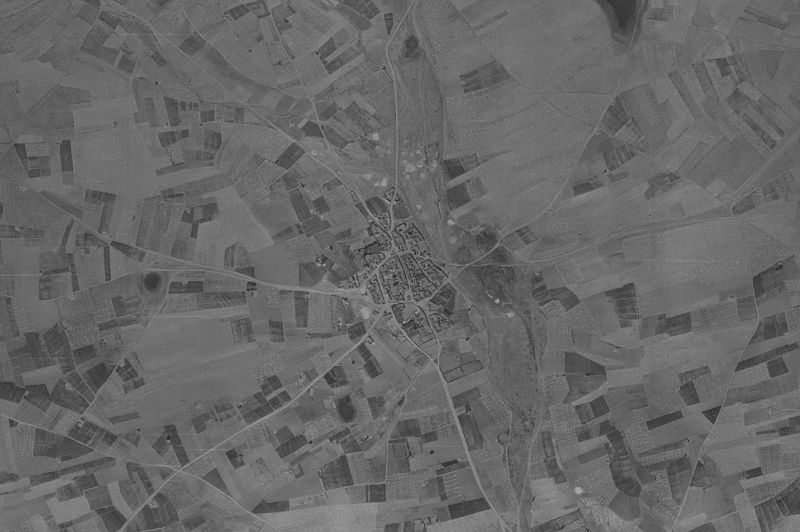 Ortofoto de 1956-1957 del núcleo de San Pedro Bercianos