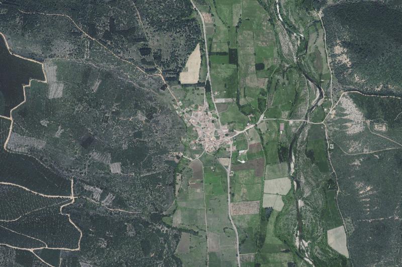 Ortofoto actual del núcleo de Santa Colomba de Curueño