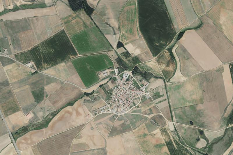 Ortofoto actual del núcleo de Santa Cristina de Valmadrigal