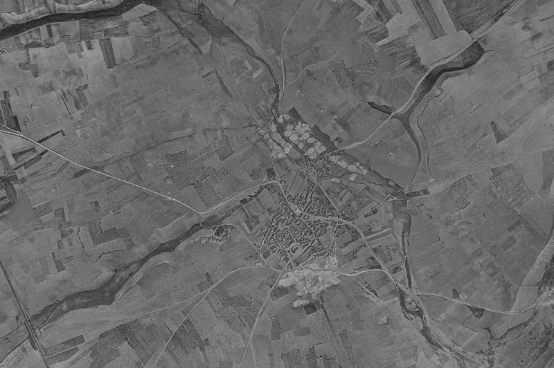 Ortofoto de 1956-1957 del núcleo de Santa Cristina de Valmadrigal