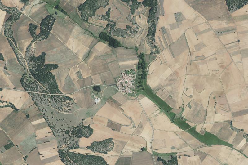 Ortofoto actual del núcleo de Santa María del Monte de Cea