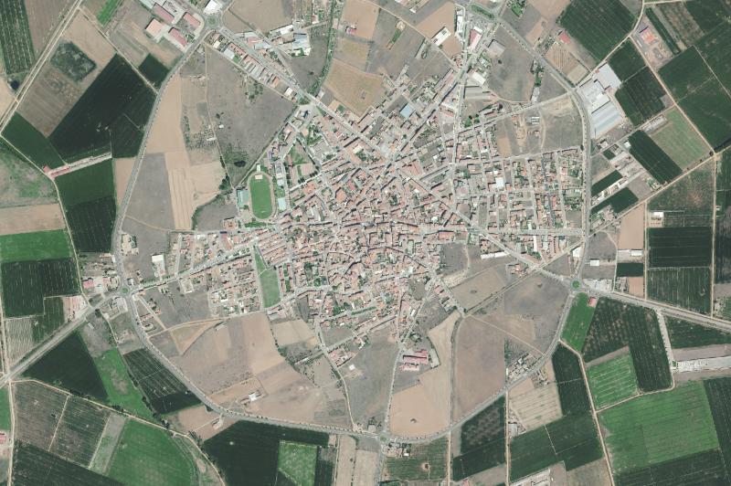 Ortofoto actual del núcleo de Santa María del Páramo