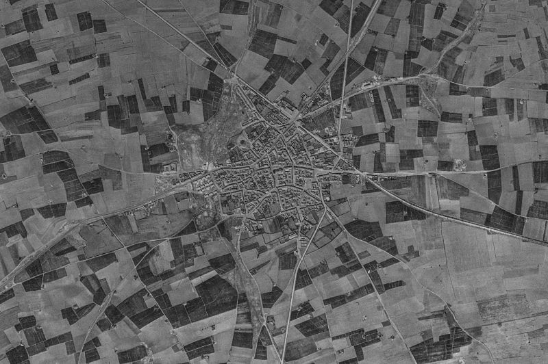 Ortofoto de 1956-1957 del núcleo de Santa María del Páramo