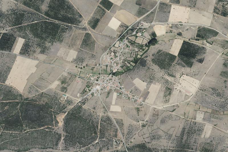 Ortofoto actual del núcleo de Santiago Millas